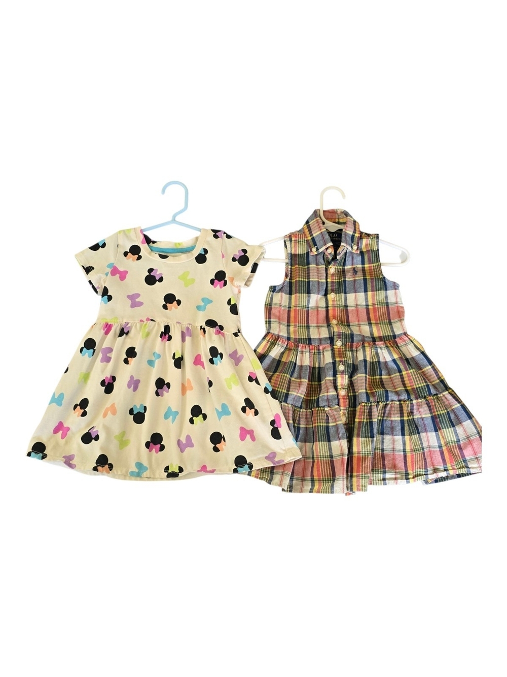 Polo Ralph Lauren Plaid Dress + Disney Minnie Mouse Dress Toddler Girl 2T